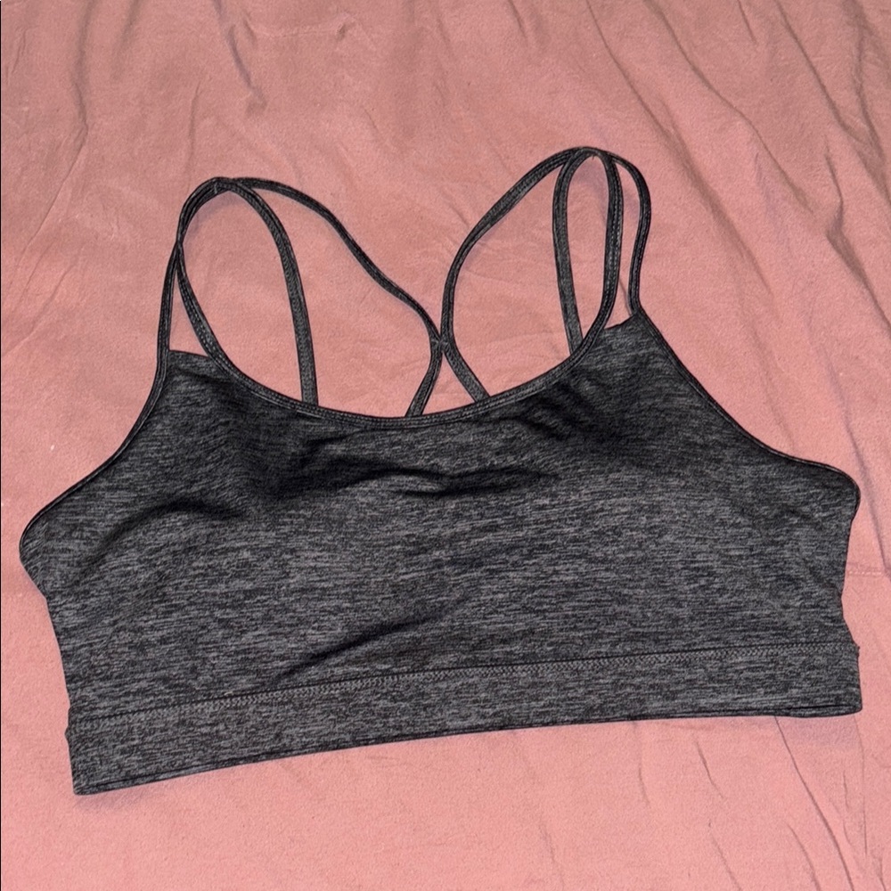 GAIAM Gray Bandeau with Soft Stretchy Fabric and Criss-Cross Straps